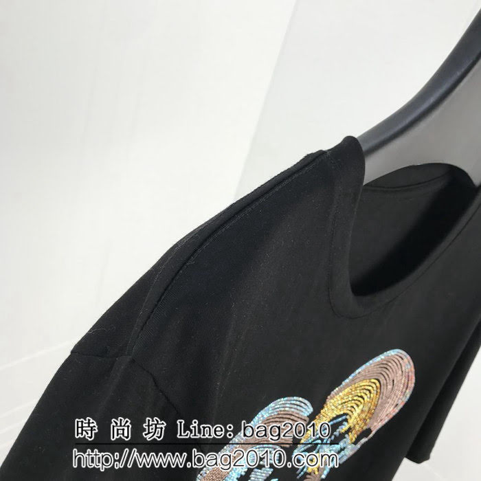 pp 19ss早春 燙鑽短袖 大幅度進口奧鑽燙鑽工藝 定制絲光棉 工藝細節完美 ydi2543